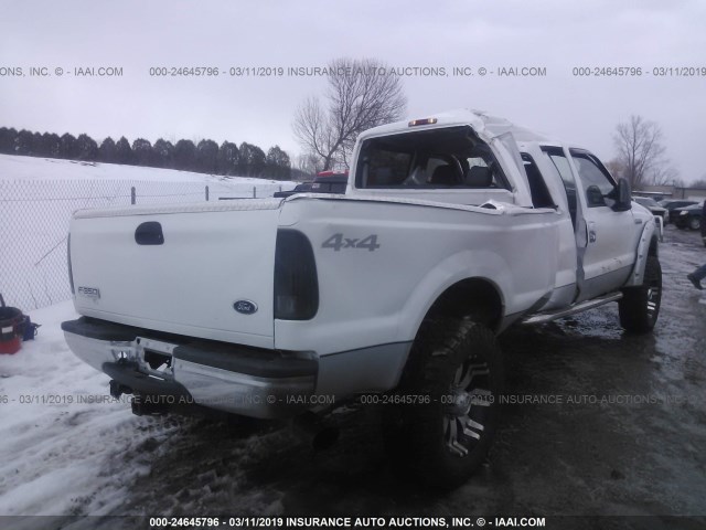 1FTWW31P15EA12044 - 2005 FORD F350 SRW SUPER DUTY WHITE photo 4