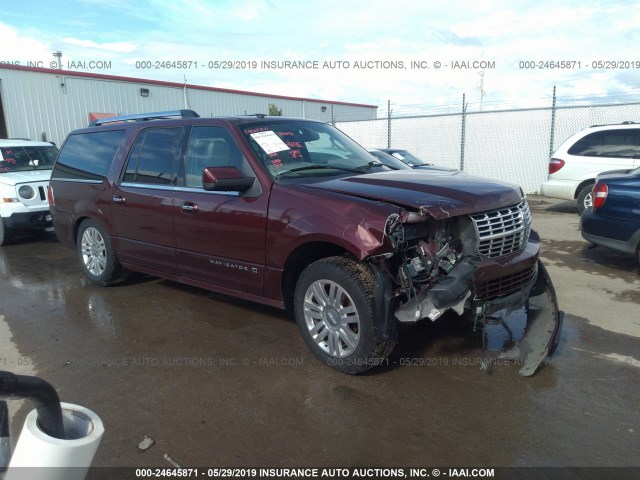 5LMJJ3J55BEJ07203 - 2011 LINCOLN NAVIGATOR L MAROON photo 1