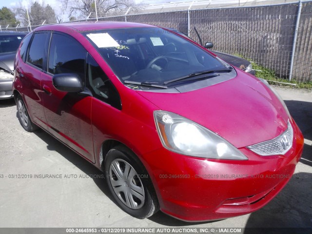 JHMGE88229S047177 - 2009 HONDA FIT RED photo 1