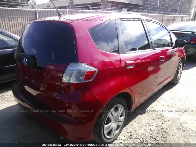 JHMGE88229S047177 - 2009 HONDA FIT RED photo 4