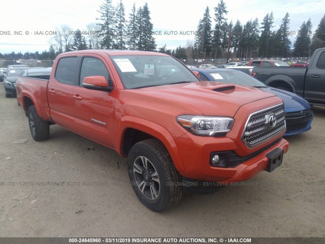 3TMDZ5BN0GM002075 - 2016 TOYOTA TACOMA DBL CAB/SR5/TRD SPORT/OR ORANGE photo 1