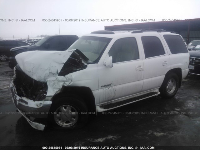 1GKEK13T91J210818 - 2001 GMC YUKON WHITE photo 2