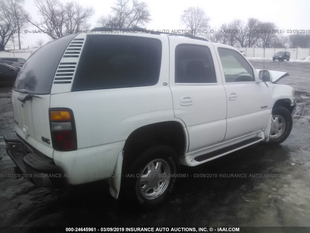 1GKEK13T91J210818 - 2001 GMC YUKON WHITE photo 4