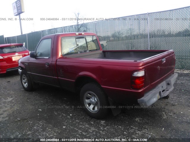 1FTYR10D61PB50477 - 2001 FORD RANGER RED photo 3