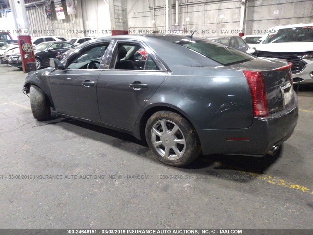 1G6DR57V980198811 - 2008 CADILLAC CTS HI FEATURE V6 GRAY photo 3