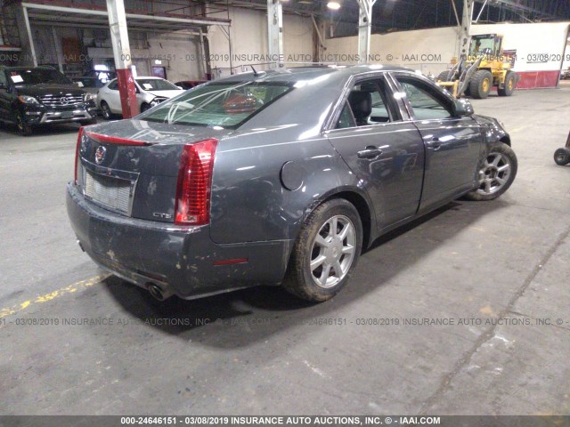 1G6DR57V980198811 - 2008 CADILLAC CTS HI FEATURE V6 GRAY photo 4