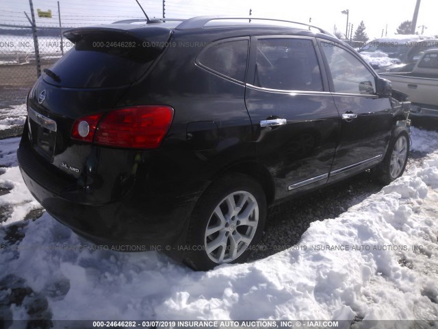 JN8AS5MV9CW374033 - 2012 NISSAN ROGUE S/SV BLACK photo 4