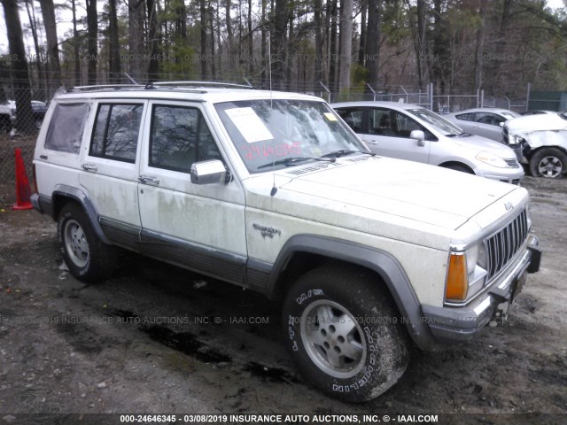 1J4FJ58L0KL456417 - 1989 JEEP CHEROKEE LAREDO WHITE photo 1