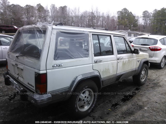 1J4FJ58L0KL456417 - 1989 JEEP CHEROKEE LAREDO WHITE photo 4