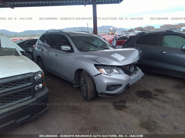 5N1DR2MN4JC657890 - 2018 NISSAN PATHFINDER S/SV/SL/PLATINUM SILVER photo 1