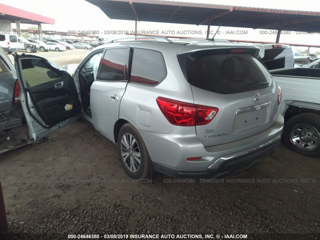 5N1DR2MN4JC657890 - 2018 NISSAN PATHFINDER S/SV/SL/PLATINUM SILVER photo 3