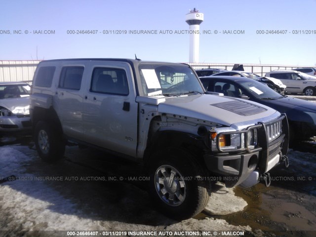 5GTEN13E988124844 - 2008 HUMMER H3 SILVER photo 1