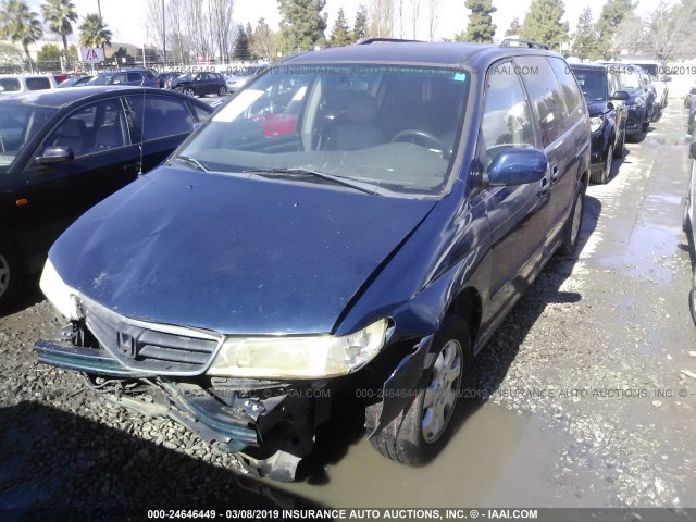 5FNRL18983B116592 - 2003 HONDA ODYSSEY EXL BLUE photo 2