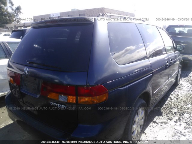 5FNRL18983B116592 - 2003 HONDA ODYSSEY EXL BLUE photo 4