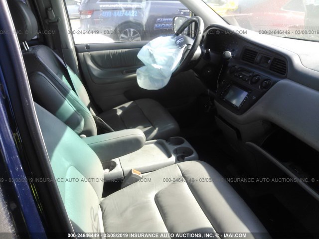 5FNRL18983B116592 - 2003 HONDA ODYSSEY EXL BLUE photo 5