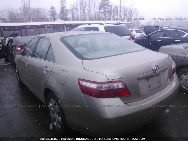 4T4BE46K78R020889 - 2008 TOYOTA CAMRY CE/LE/XLE/SE GOLD photo 3