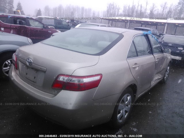4T4BE46K78R020889 - 2008 TOYOTA CAMRY CE/LE/XLE/SE GOLD photo 4