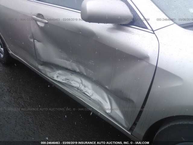4T4BE46K78R020889 - 2008 TOYOTA CAMRY CE/LE/XLE/SE GOLD photo 6