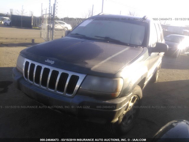 1J4GW38S32C177710 - 2002 JEEP GRAND CHEROKEE SPORT GRAY photo 2