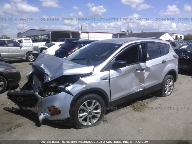 1FMCU0F74HUA58179 - 2017 FORD ESCAPE S SILVER photo 2