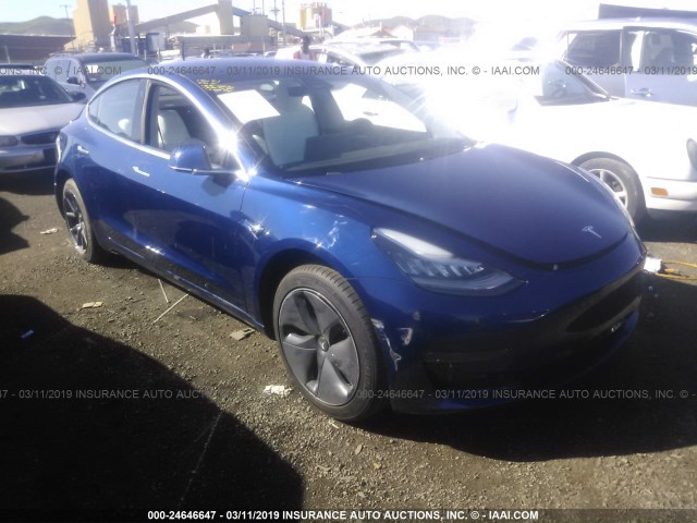 5YJ3E1EA2JF168215 - 2018 TESLA MODEL 3 BLUE photo 1