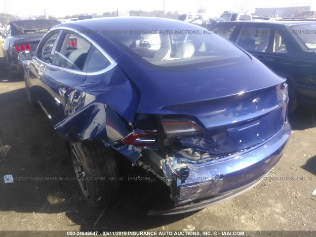 5YJ3E1EA2JF168215 - 2018 TESLA MODEL 3 BLUE photo 6