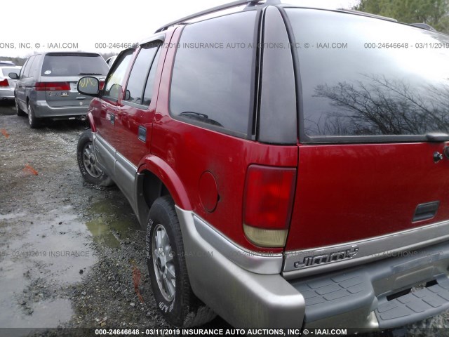 1GKDT13W6W2556930 - 1998 GMC JIMMY RED photo 3