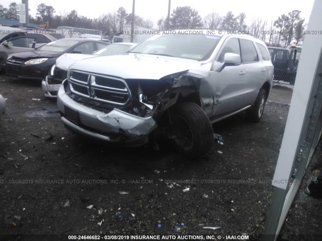 1D4SD4GT6BC593162 - 2011 DODGE DURANGO CREW SILVER photo 2