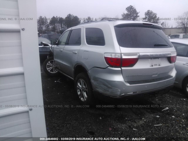 1D4SD4GT6BC593162 - 2011 DODGE DURANGO CREW SILVER photo 3