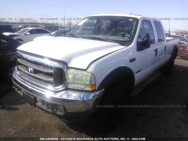 1FTSW31P84EB89364 - 2004 FORD F350 SRW SUPER DUTY WHITE photo 2