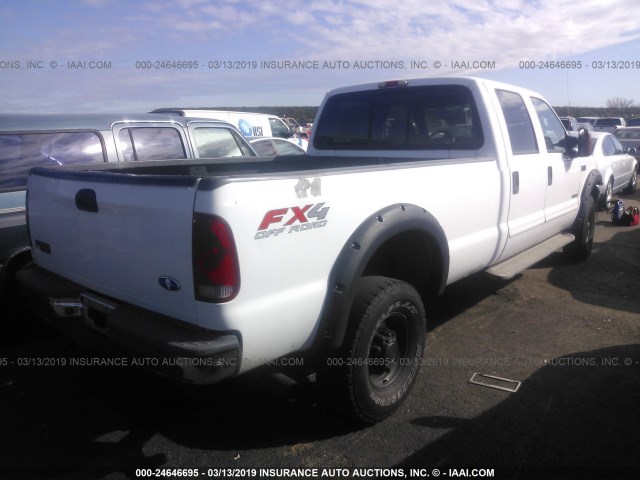 1FTSW31P84EB89364 - 2004 FORD F350 SRW SUPER DUTY WHITE photo 4