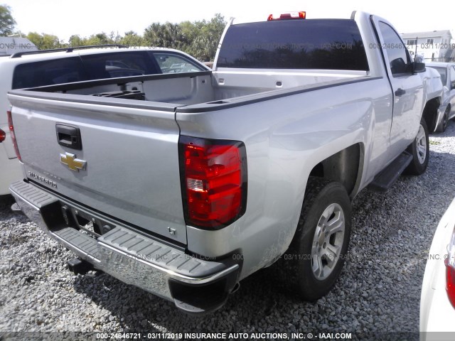 1GCNCREC1EZ222943 - 2014 CHEVROLET SILVERADO C1500 LT SILVER photo 4