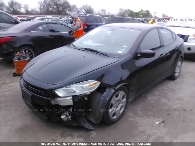 1C3CDFAA9FD299750 - 2015 DODGE DART SE BLACK photo 2