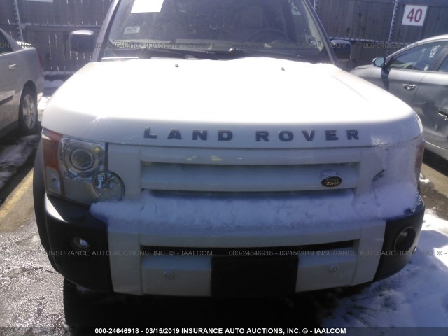 SALAG25476A397077 - 2006 LAND ROVER LR3 HSE WHITE photo 6