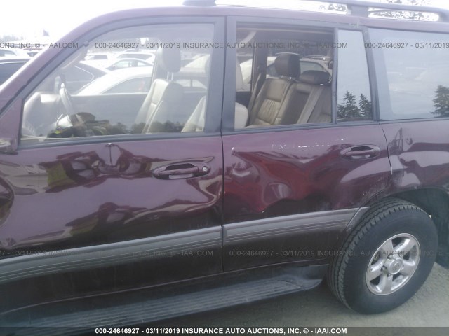 JT3HT05J4X0047851 - 1999 TOYOTA LAND CRUISER  MAROON photo 6