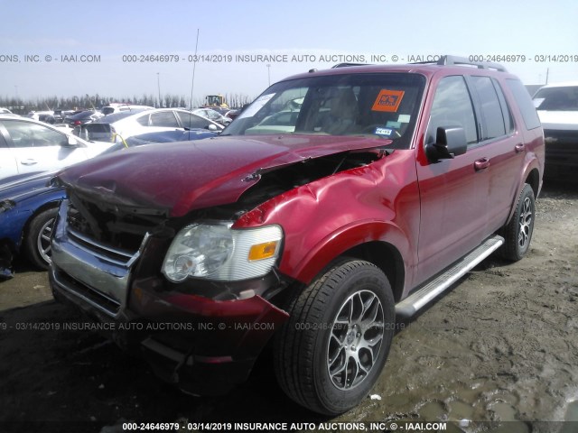 1FMEU63E49UA25909 - 2009 FORD EXPLORER XLT MAROON photo 2