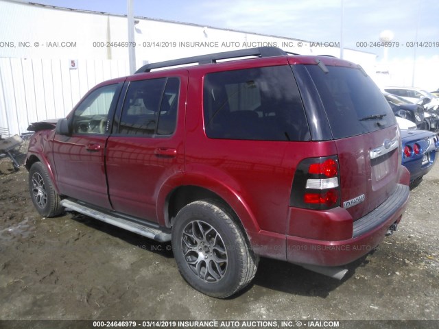 1FMEU63E49UA25909 - 2009 FORD EXPLORER XLT MAROON photo 3