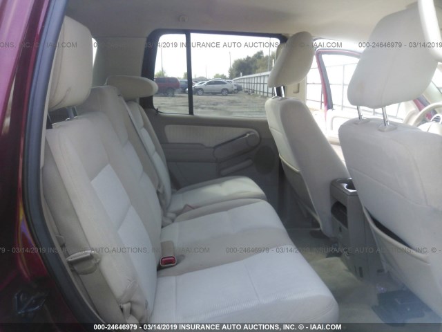 1FMEU63E49UA25909 - 2009 FORD EXPLORER XLT MAROON photo 8