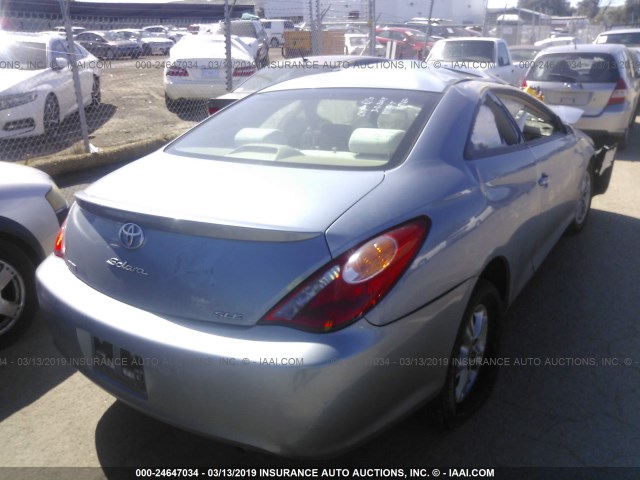 4T1CE30P86U752586 - 2006 TOYOTA CAMRY SOLARA SE/SLE Light Blue photo 4