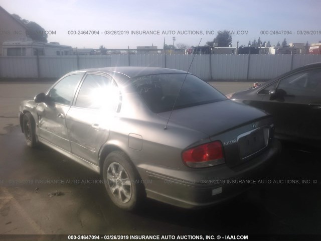 KMHWF25H33A861881 - 2003 HYUNDAI SONATA GL GRAY photo 3