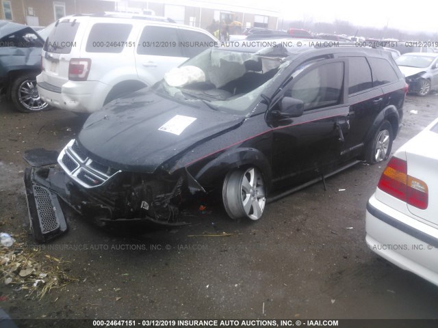 3C4PDCBG6CT364123 - 2012 DODGE JOURNEY SXT BLACK photo 2