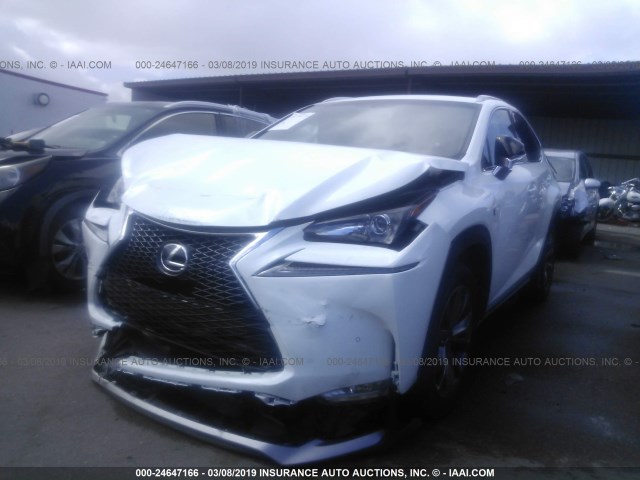 JTJYARBZ5G2041638 - 2016 LEXUS NX 200T/BASE/F SPORT WHITE photo 2