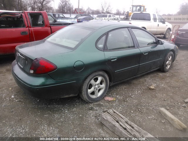 1FAFP55U8YG235995 - 2000 FORD TAURUS SES GREEN photo 4