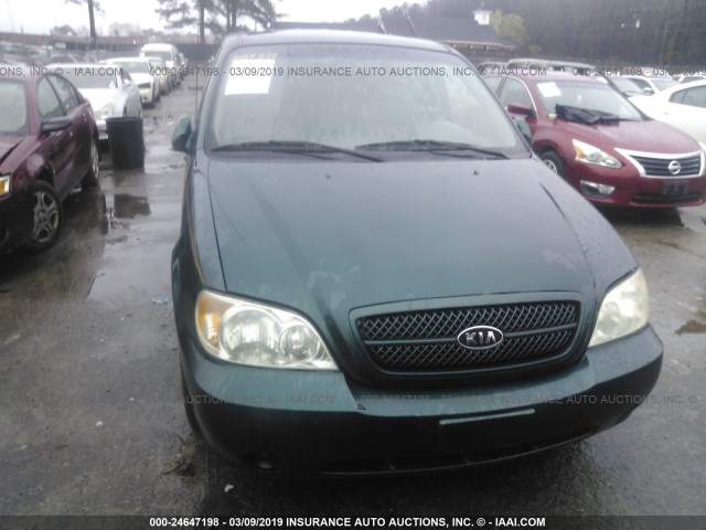 KNDUP132756676529 - 2005 KIA SEDONA EX/LX GREEN photo 6