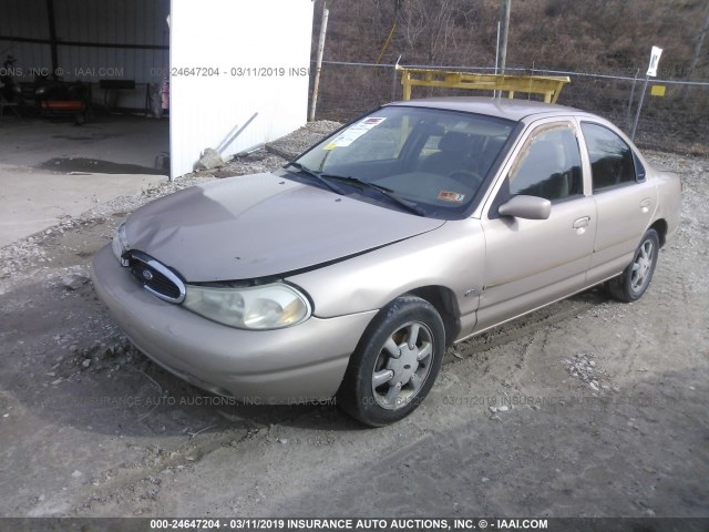 1FAFP6631XK165831 - 1999 FORD CONTOUR SE GOLD photo 2