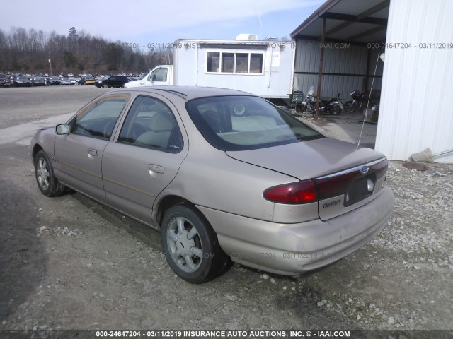 1FAFP6631XK165831 - 1999 FORD CONTOUR SE GOLD photo 3