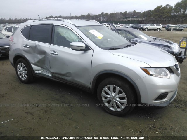 KNMAT2MV4GP667099 - 2016 NISSAN ROGUE S/SL/SV SILVER photo 1