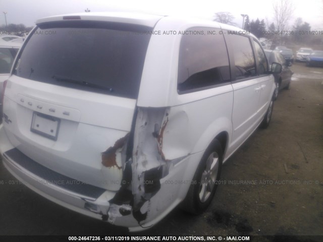 2C4RDGBG9DR814660 - 2013 DODGE GRAND CARAVAN SE WHITE photo 4