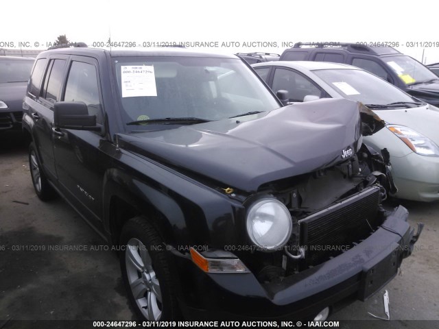 1C4NJRFB5DD186374 - 2013 JEEP PATRIOT LATITUDE BLACK photo 1