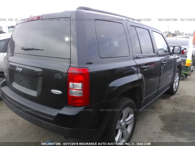 1C4NJRFB5DD186374 - 2013 JEEP PATRIOT LATITUDE BLACK photo 4